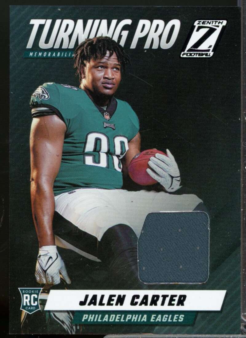 Jalen Carter Card 2023 Zenith Turning Pro Memorabilia Rookie Jersey #7  Image 1