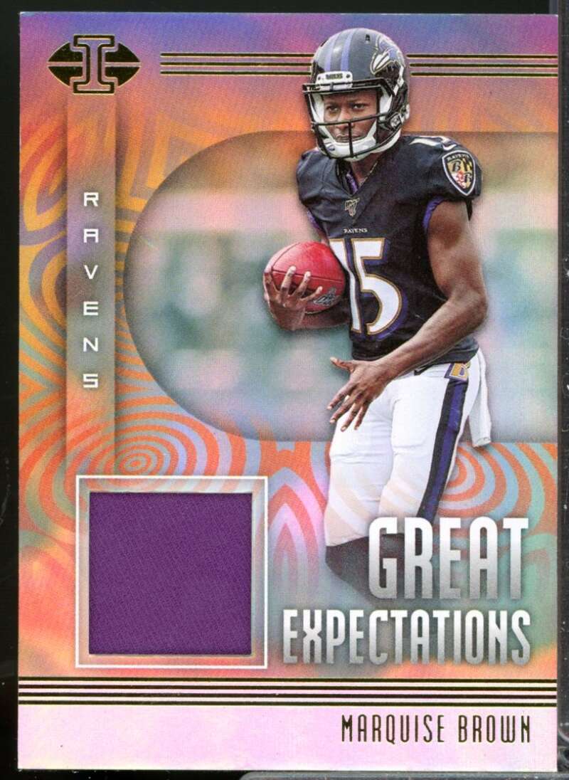 Marquise Brown 2019 Panini Illusions Great Expectations Rookie Jerseys #GEMBO  Image 1