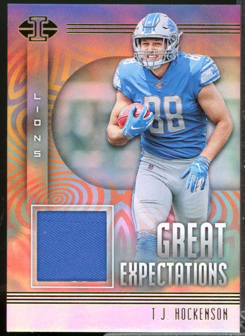 T.J. Hockenson 2019 Panini Illusions Great Expectations Rookie Jerseys #GETH  Image 1
