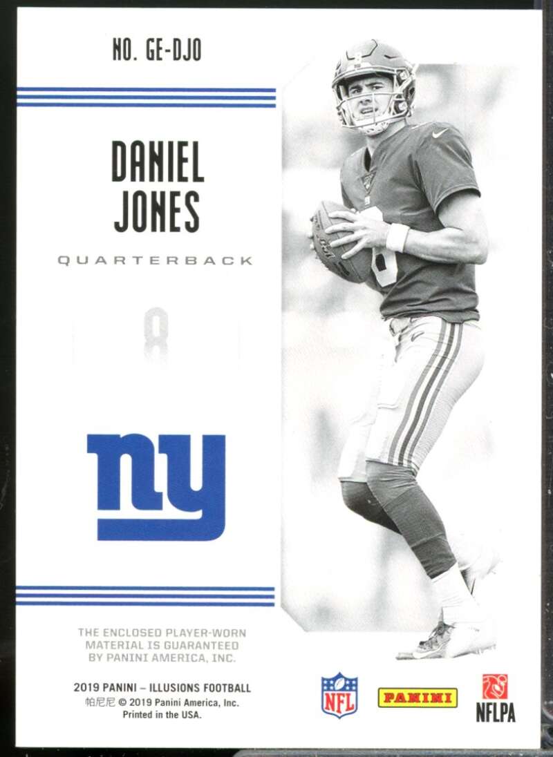 Daniel Jones Card 2019 Panini Illusions Great Expectations Rookie Jerseys #GEDJ  Image 2