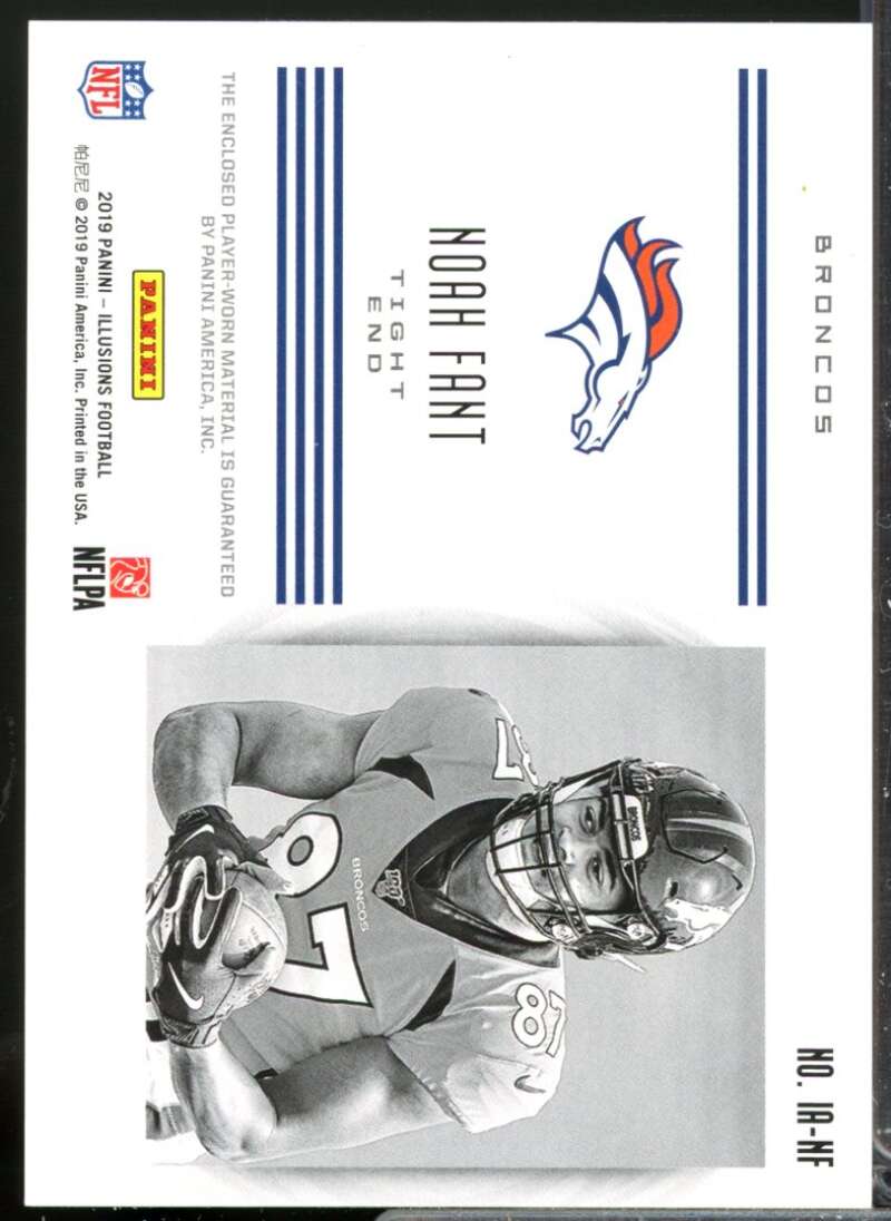Noah Fant Card 2019 Panini Illusions Instant Impact Rookie Jerseys #26  Image 2