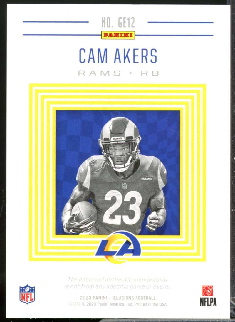 Cam Akers Card 2020 Panini Illusions Great Expectations Rookie Jerseys #12  Image 2