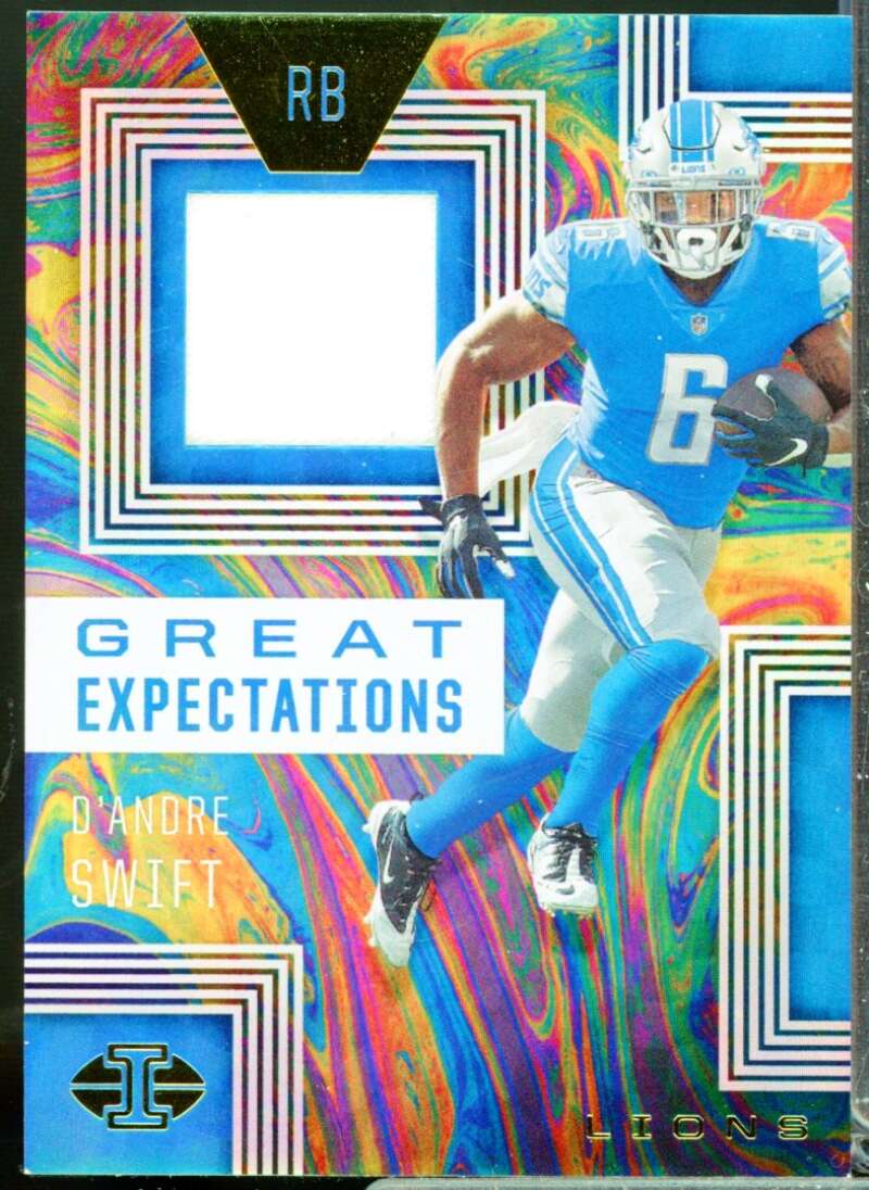 D'Andre Swift Card 2020 Panini Illusions Great Expectations Rookie Jerseys #8  Image 1