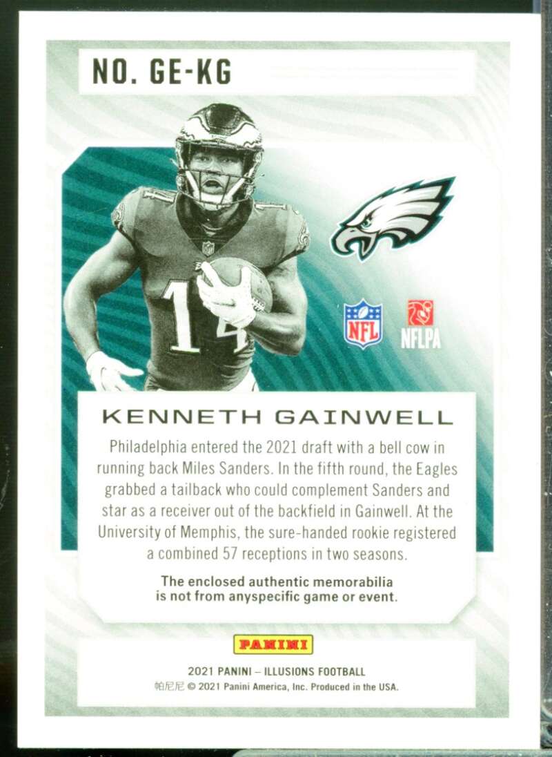 Kenneth Gainwell 2021 Panini Illusions Great Expectations Rookie Jersey #37  Image 2