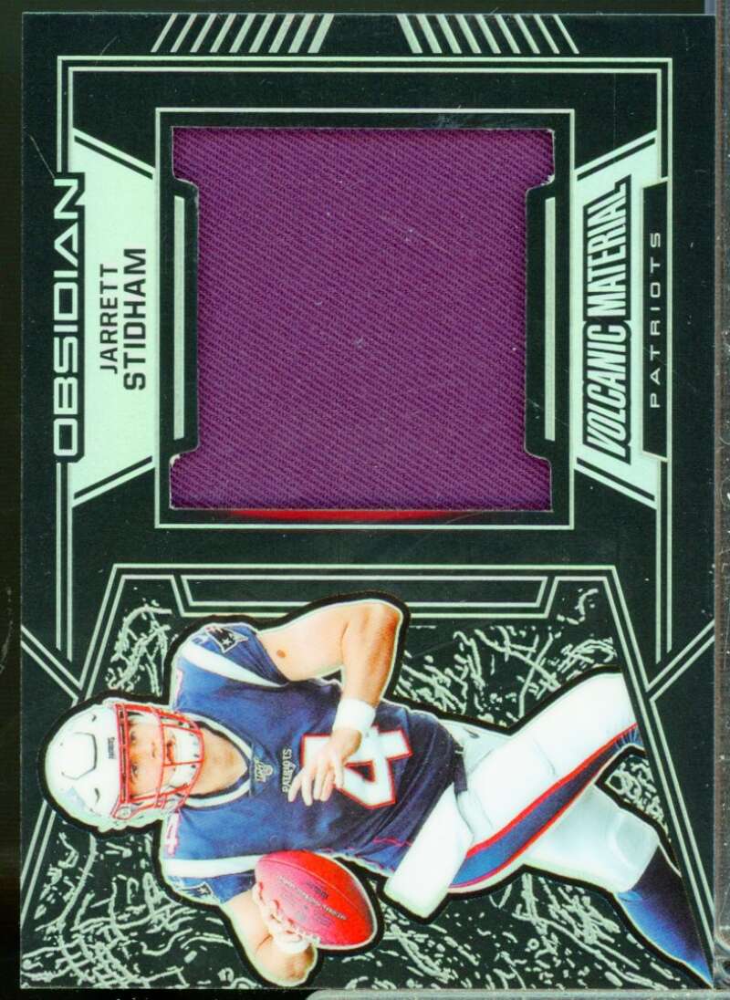 Jarrett Stidham Card 2019 Panini Obsidian Volcanic Material Rookie Jersey #7  Image 1