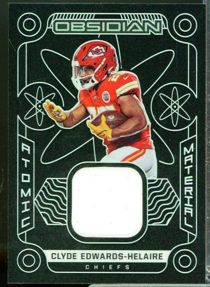 Clyde Edwards-Helaire Card 2022 Panini Obsidian Atomic Material Jersey #9  Image 1
