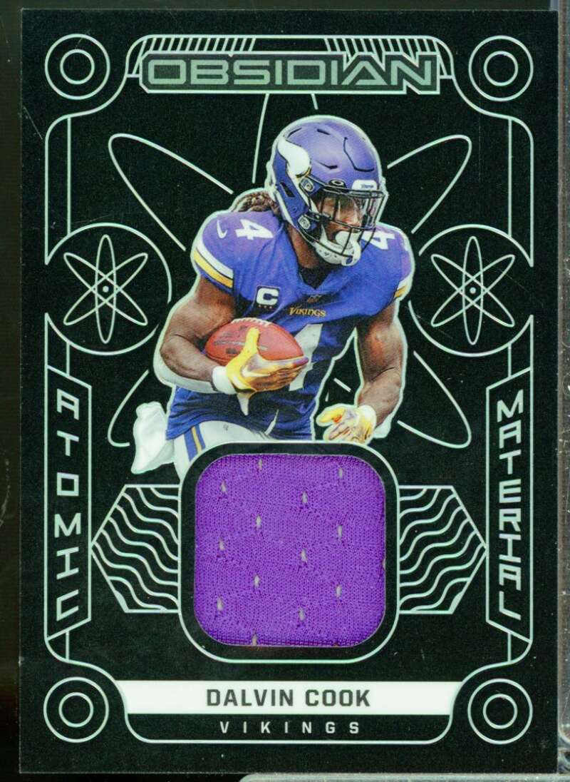 Dalvin Cook Card 2022 Panini Obsidian Atomic Material Jersey #1  Image 1