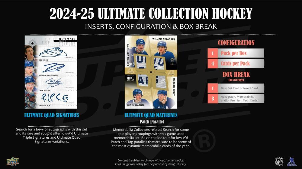 2024-25 Upper Deck Ultimate Collection Hockey Hobby Box Image 5