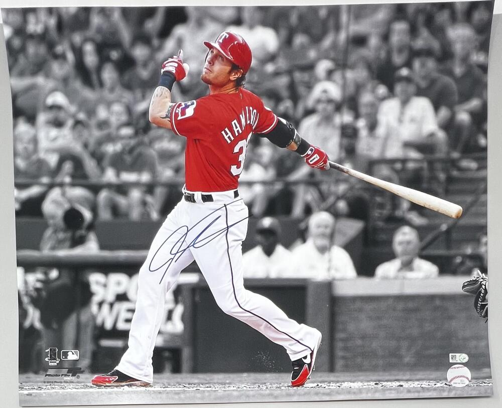 Josh Hamilton Autograph Signed Texas Rangers 16x20 Poster  MLB Authentic Image 2