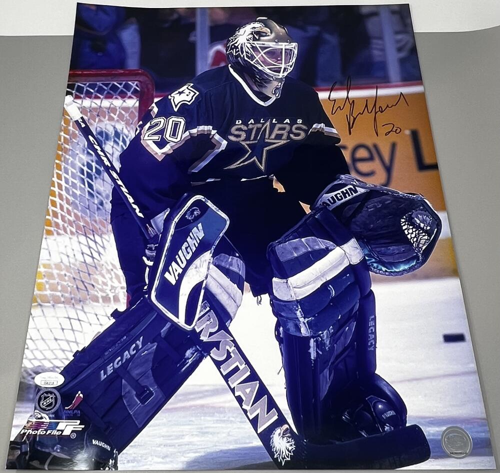Ed Belfour Autograph Signed Dallas Stars 16x20 Poster  JSA Authentic Image 1