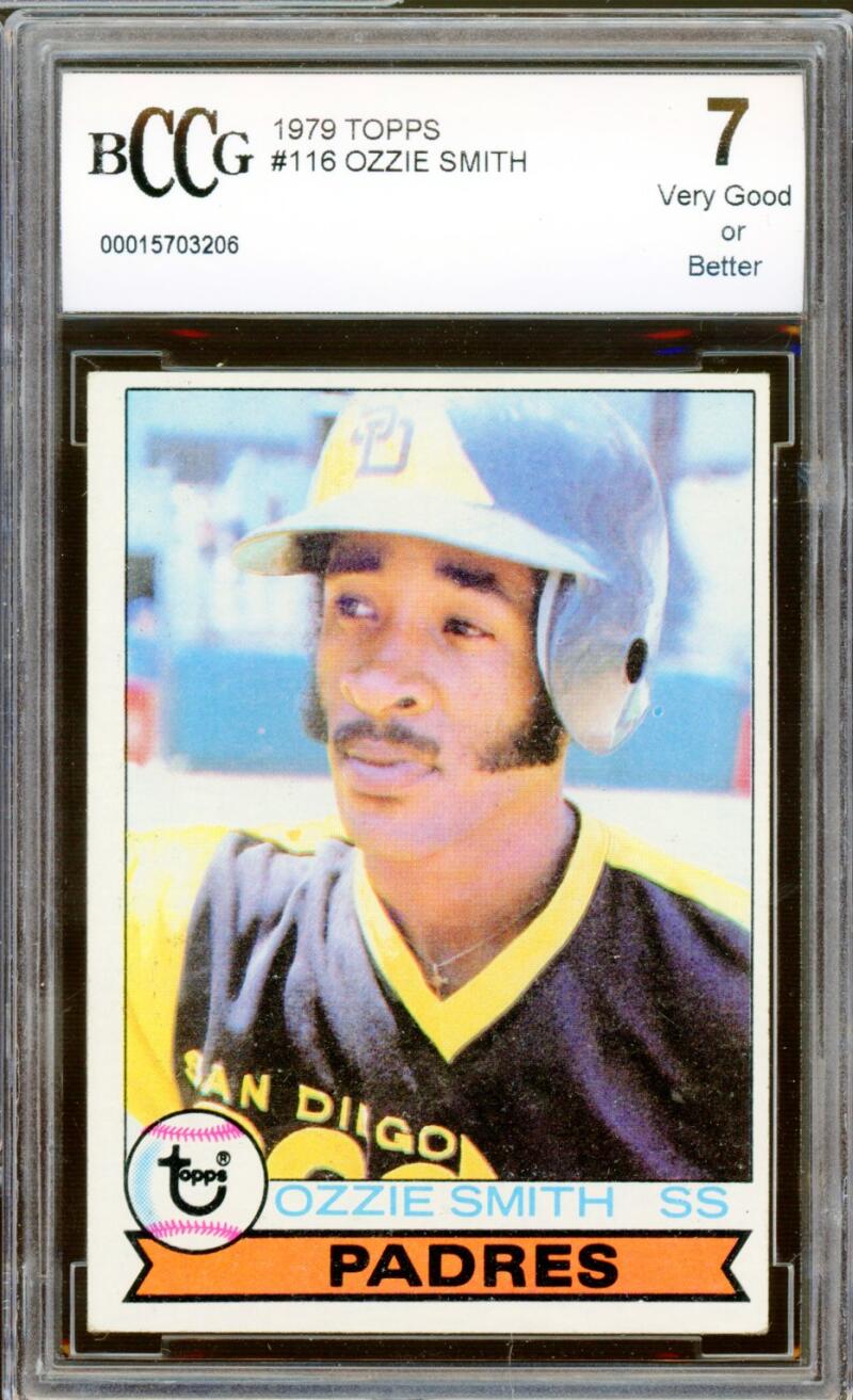 1979 Topps #116 Ozzie Smith Rookie Card BGS BCCG 7 Very Good+ Image 1