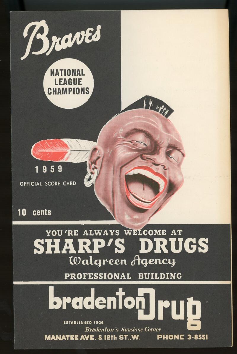 1959 Milwaukee Braves vs L.A  Dodgers Spring Training Baseball Score Card Lot Image 5