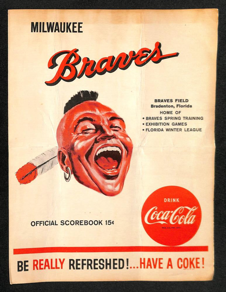 1959 Milwaukee Braves Coca-Cola Spring Training Baseball Scorebook  Image 1