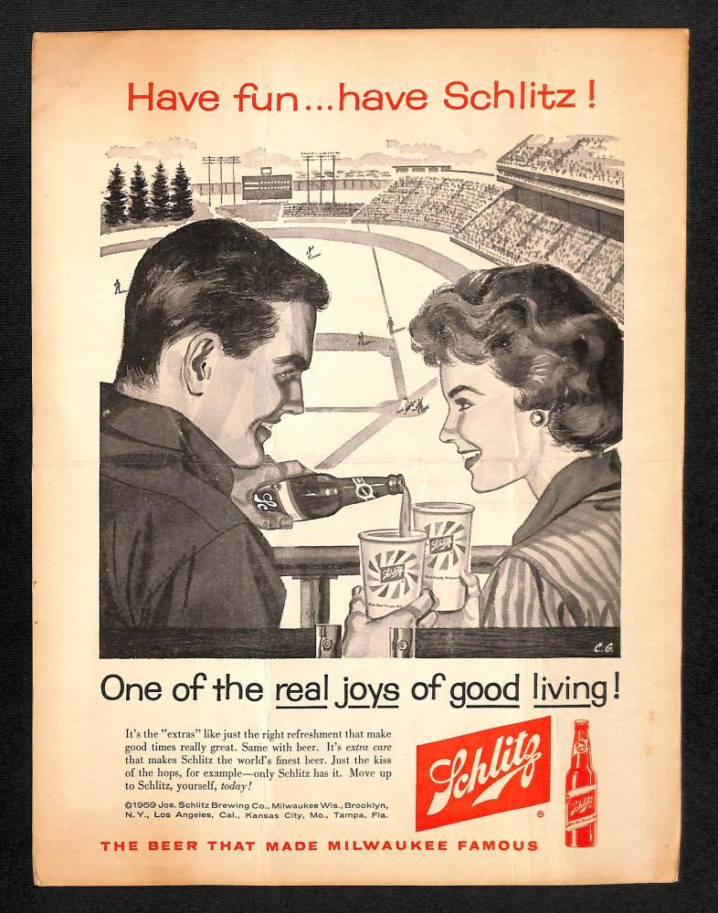 1959 Milwaukee Braves Coca-Cola Spring Training Baseball Scorebook  Image 2