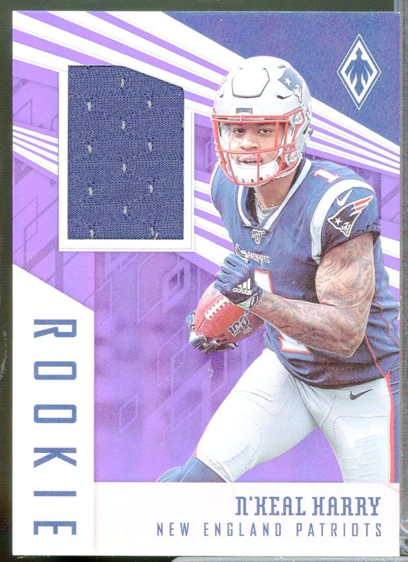N'Keal Harry /75 Card 2019 Panini Phoenix Rookie Premiere Jersey Purple #9  Image 1