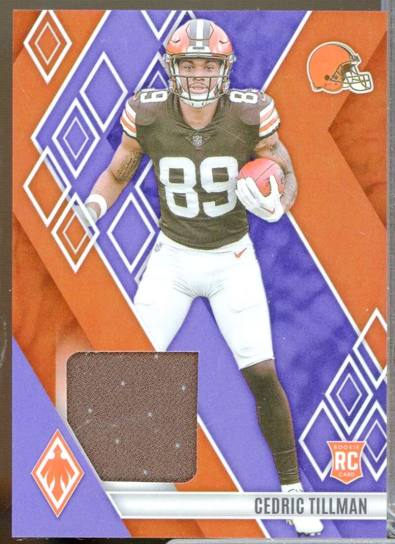 Cedric Tillman /75 2023 Panini Phoenix Rookie Jersey Memorabilia Purple #24  Image 1
