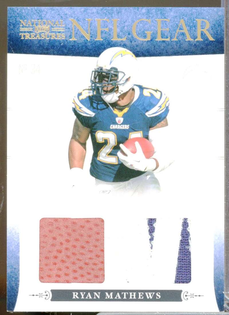 Ryan Mathews 2010 National Treasures NFL Gear Rookie Jersey Patch Prime #13  Image 1