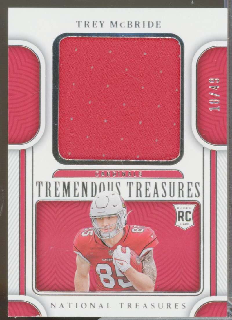 Trey McBride /49 2022 National Treasures Tremendous Treasures Rookie Jersey #25  Image 1