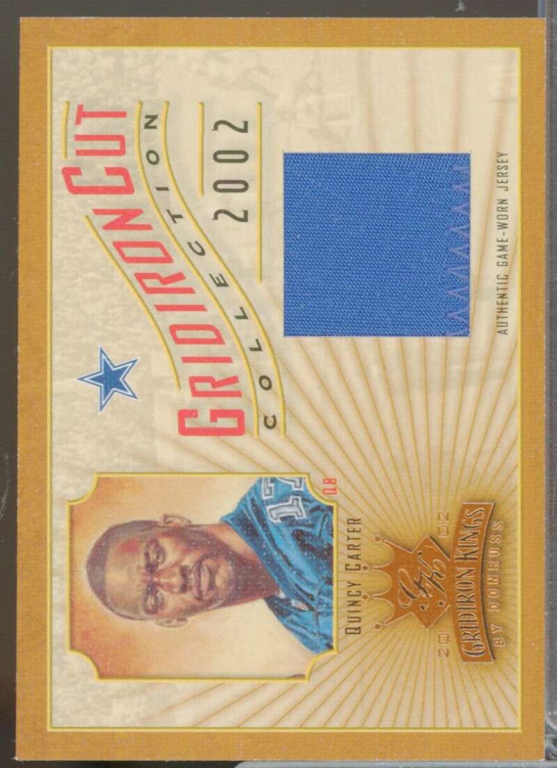 Quincy Carter /400 2002 Gridiron Kings Gridiron Cut Collection Jersey #GC52  Image 1