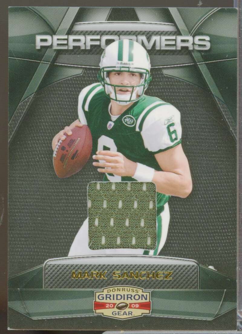 Mark Sanchez Card 2009 Donruss Gridiron Gear Performers Rookie Jerseys #8  Image 1