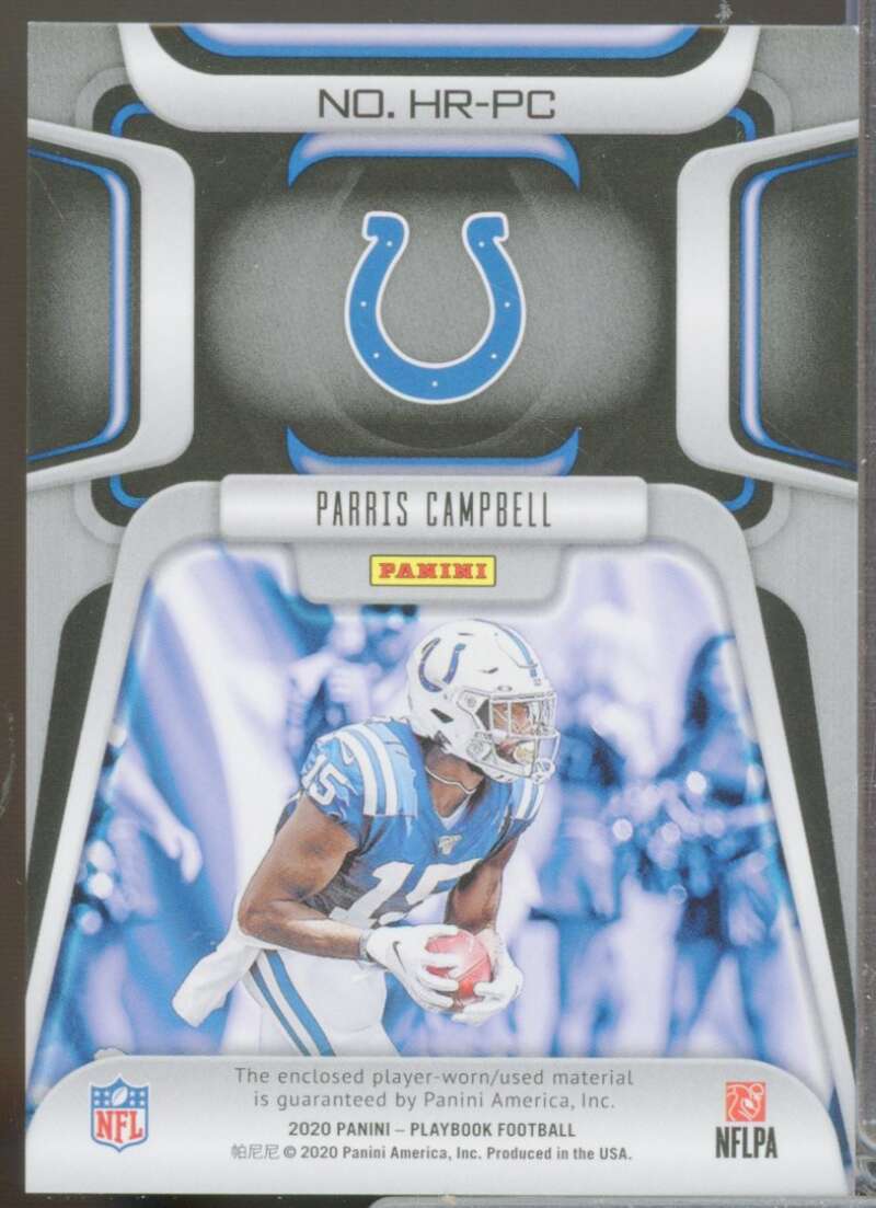 Parris Campbell /49 Card 2020 Panini Playbook Hot Routes Jerseys Green #14  Image 2