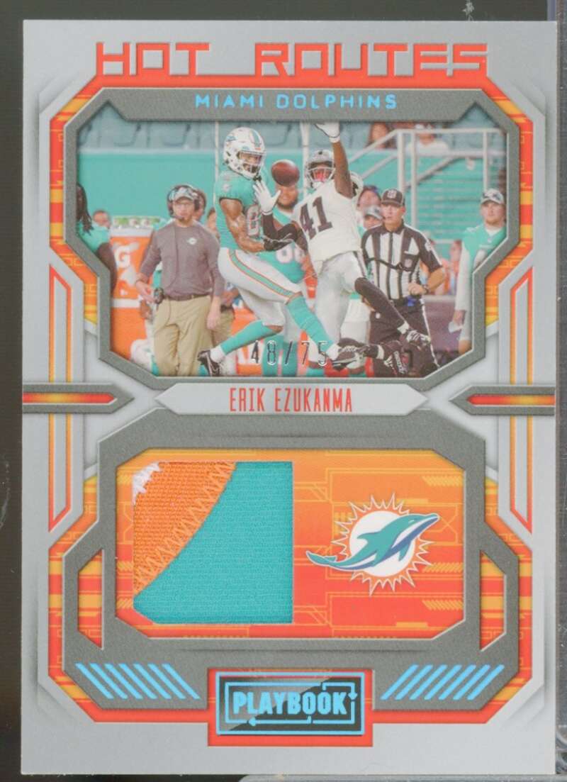 Erik Ezukanma Card 2022 Panini Playbook Hot Routes Jerseys Platinum #35  Image 1
