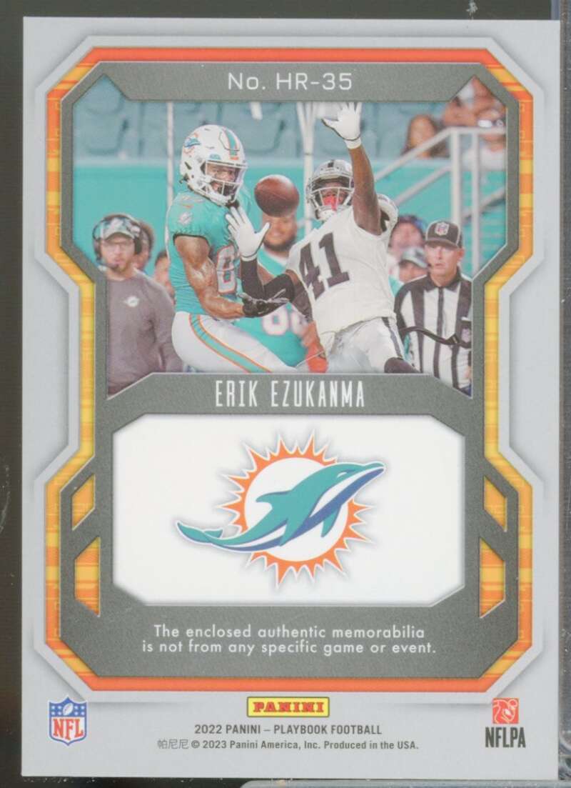 Erik Ezukanma Card 2022 Panini Playbook Hot Routes Jerseys Platinum #35  Image 2