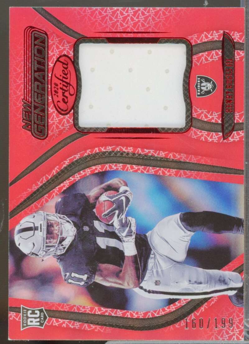 Henry Ruggs III Rookie Card 2020 Certified New Generation Jerseys Mirror Red #6  Image 1