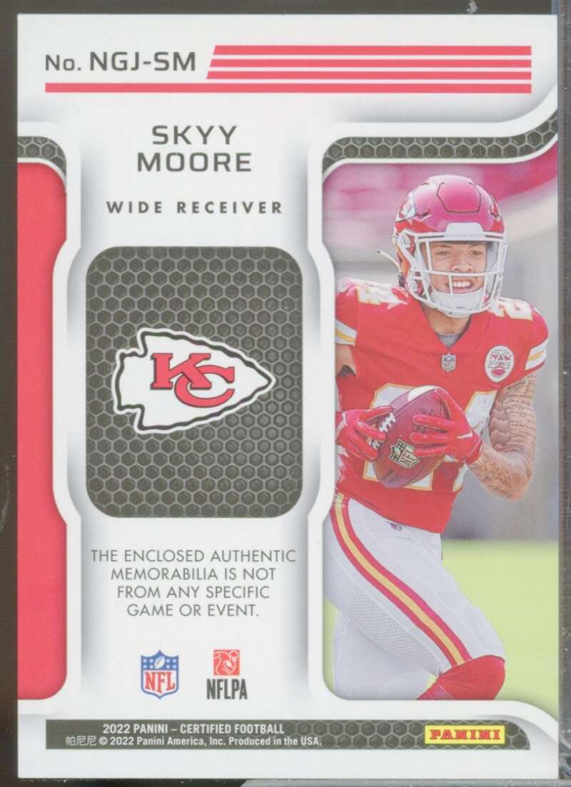 Skyy Moore Rookie /299 2022 Certified New Generation Jerseys Mirror Pink #18  Image 2