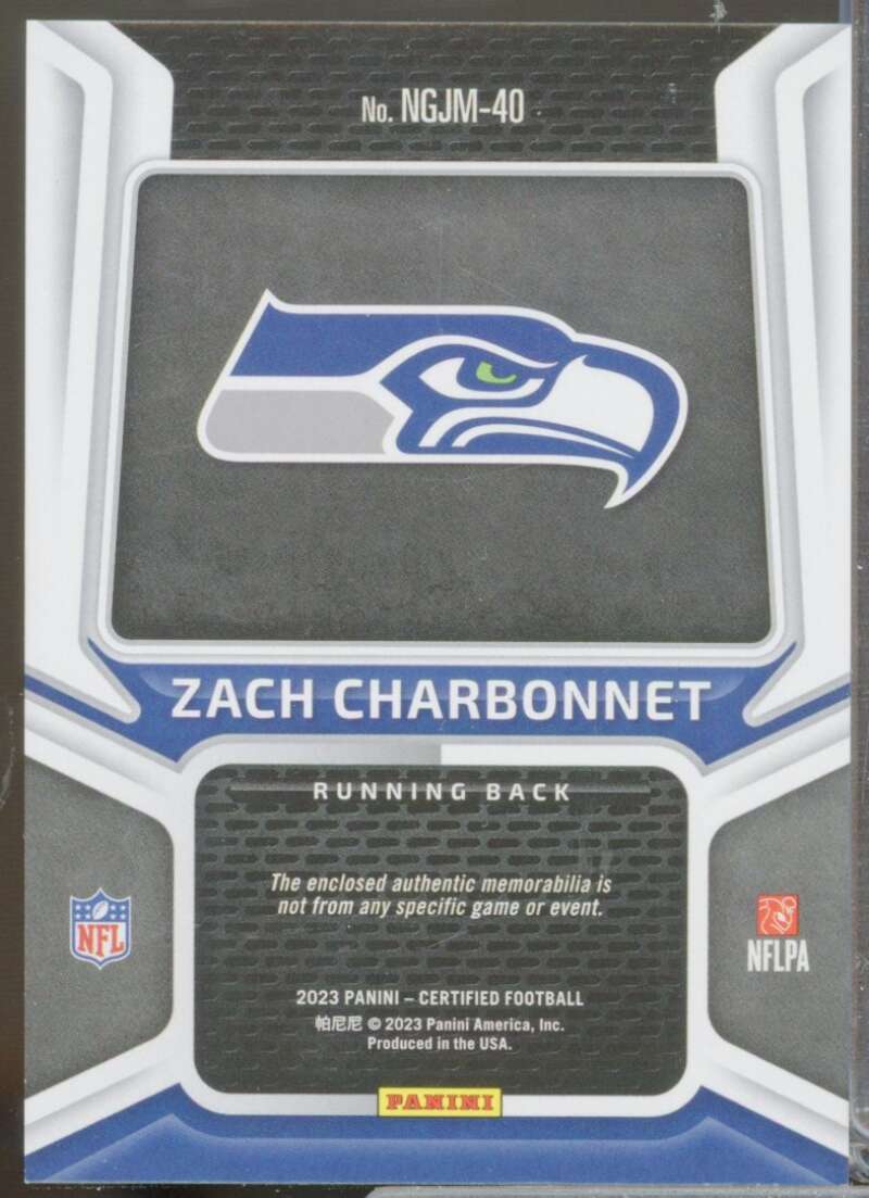 Zach Charbonnet Rookie 2023 Certified New Generation Jerseys Mirror Pink #40  Image 2