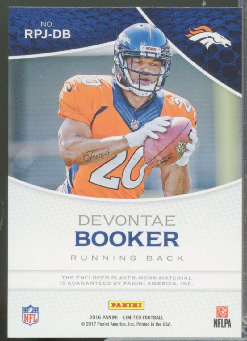 Devontae Booker /25 Card 2016 Limited Rookie Phenoms Jerseys Gold Spotlight #11  Image 2