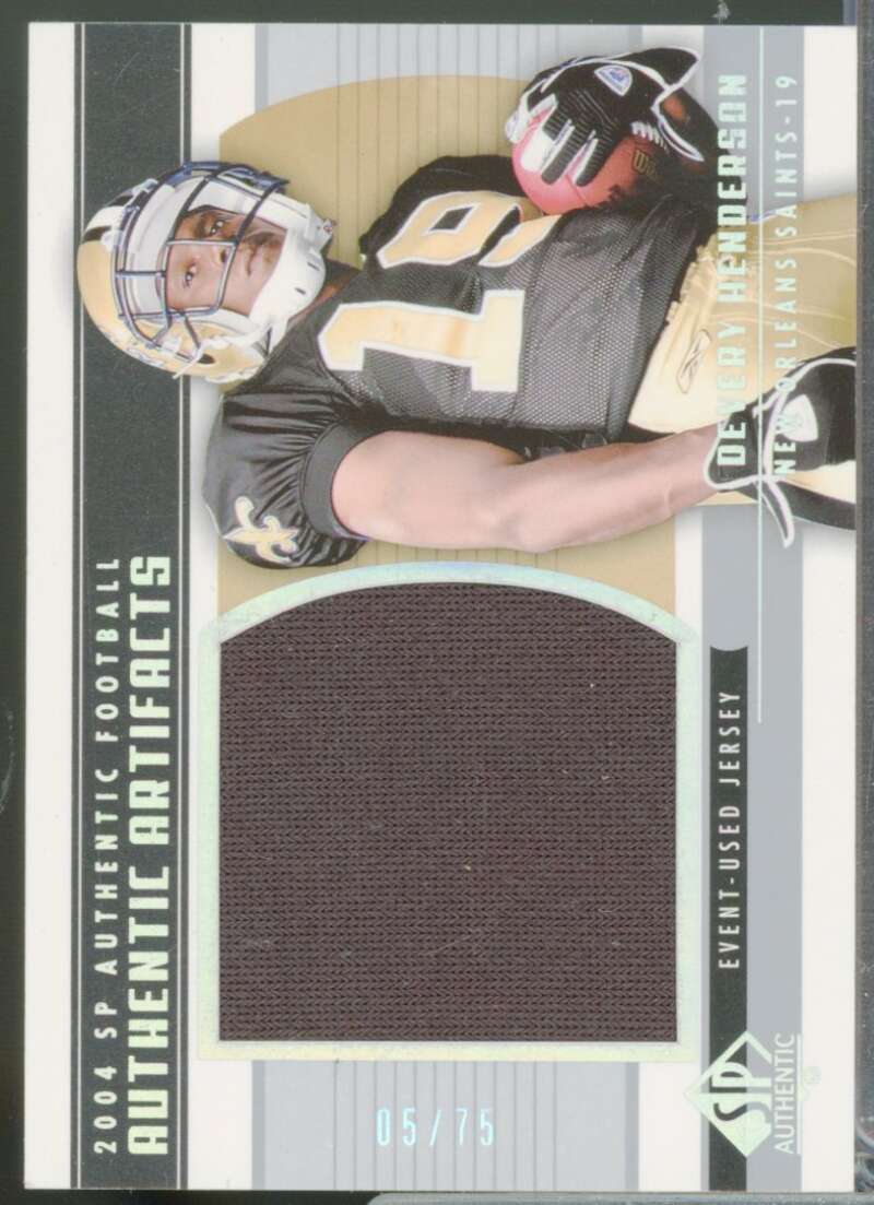 Devery Henderson /75 Card 2004 SP Authentic Artifacts Jerseys #AADH  Image 1