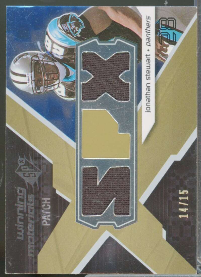 Jonathan Stewart Rookie 2008 SPx Winning Materials SPX Dual Jersey Patch #WMJS  Image 1