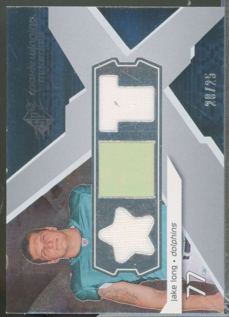 Jake Long Rookie Card 2008 SPx Winning Materials Unique Shape Jersey /25 #WMJL  Image 1