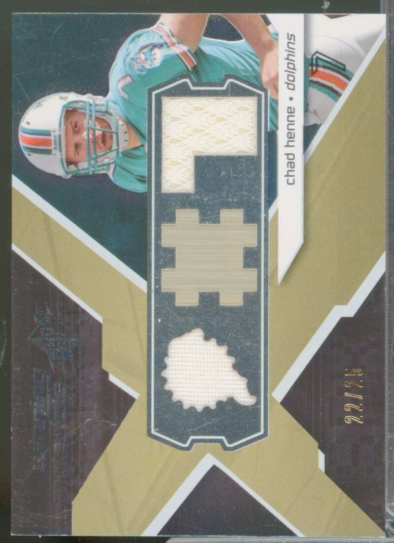 Chad Henne Card 2008 SPx Winning Materials Jersey Number Dual /25 #WMCH  Image 1