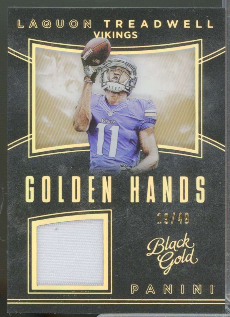 Laquon Treadwell Rookie 2016 Panini Black Gold Golden Hands Jerseys Prime #8  Image 1
