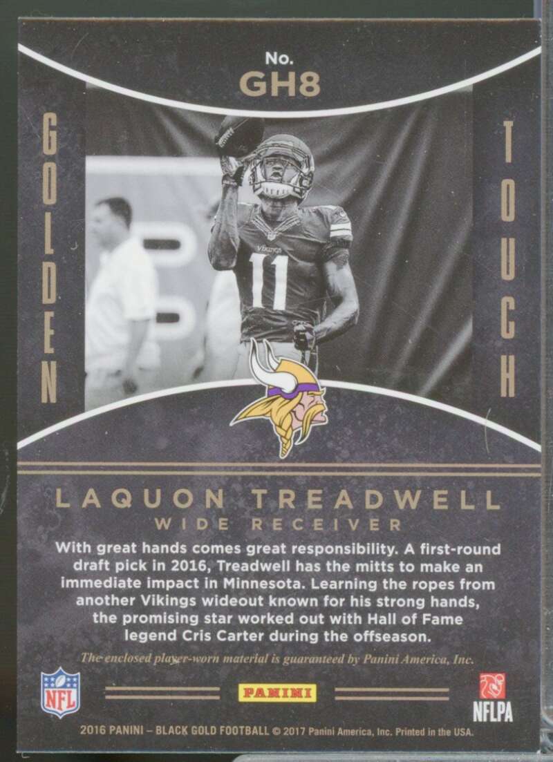Laquon Treadwell Rookie 2016 Panini Black Gold Golden Hands Jerseys Prime #8  Image 2