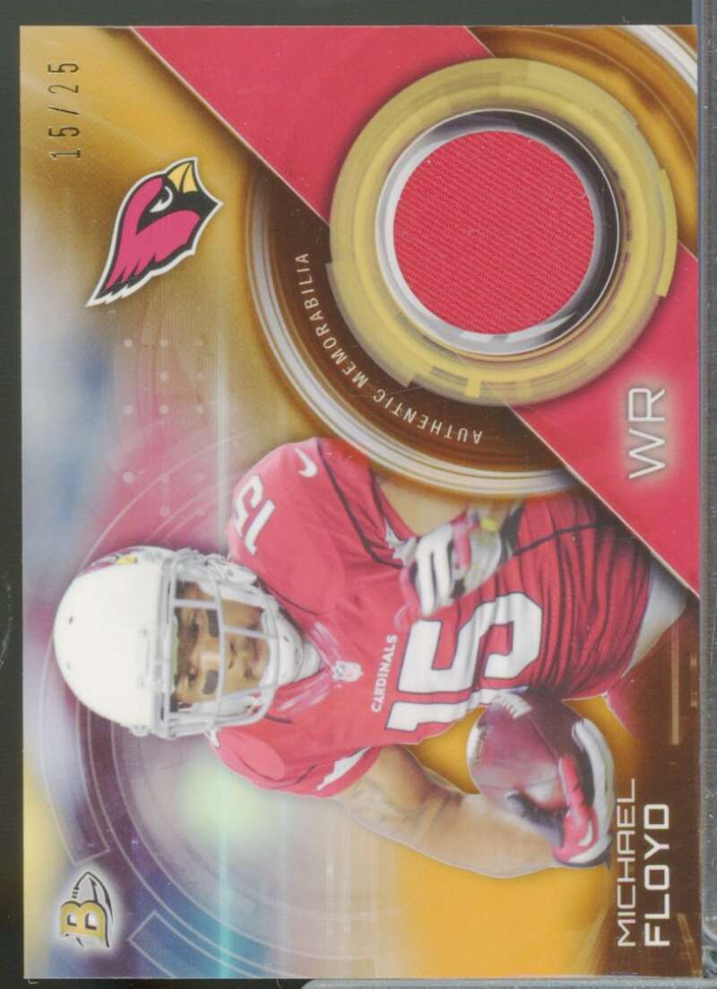 Michael Floyd /25 Card 2015 Bowman Jersey Relics Orange #BRMF  Image 1
