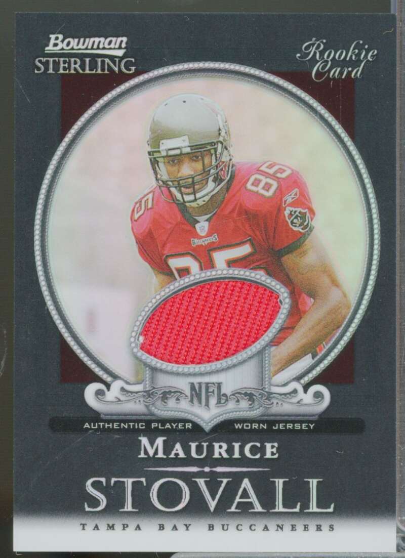 Maurice Stovall Rookie Card 2006 Bowman Sterling Jersey Black Refractors #MST1  Image 1