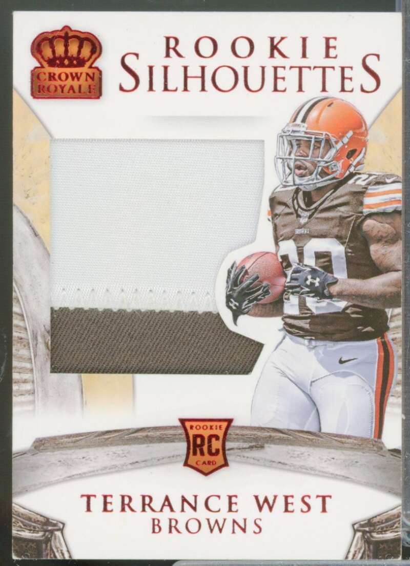 Terrance West Rookie Card 2014 Crown Royale Rookie Silhouettes Jersey Red #211  Image 1