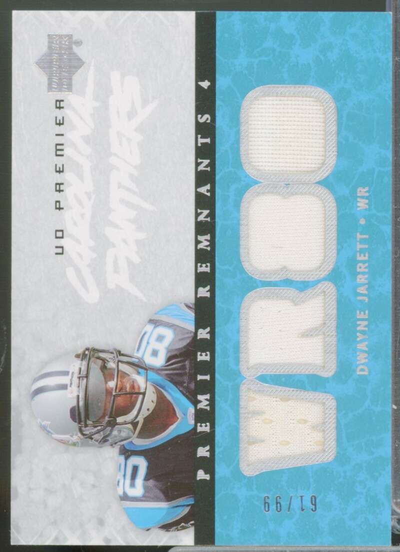 Dwayne Jarrett Card 2007 Upper Deck Premier Remnants Jersey Quad #PR4DJ  Image 1