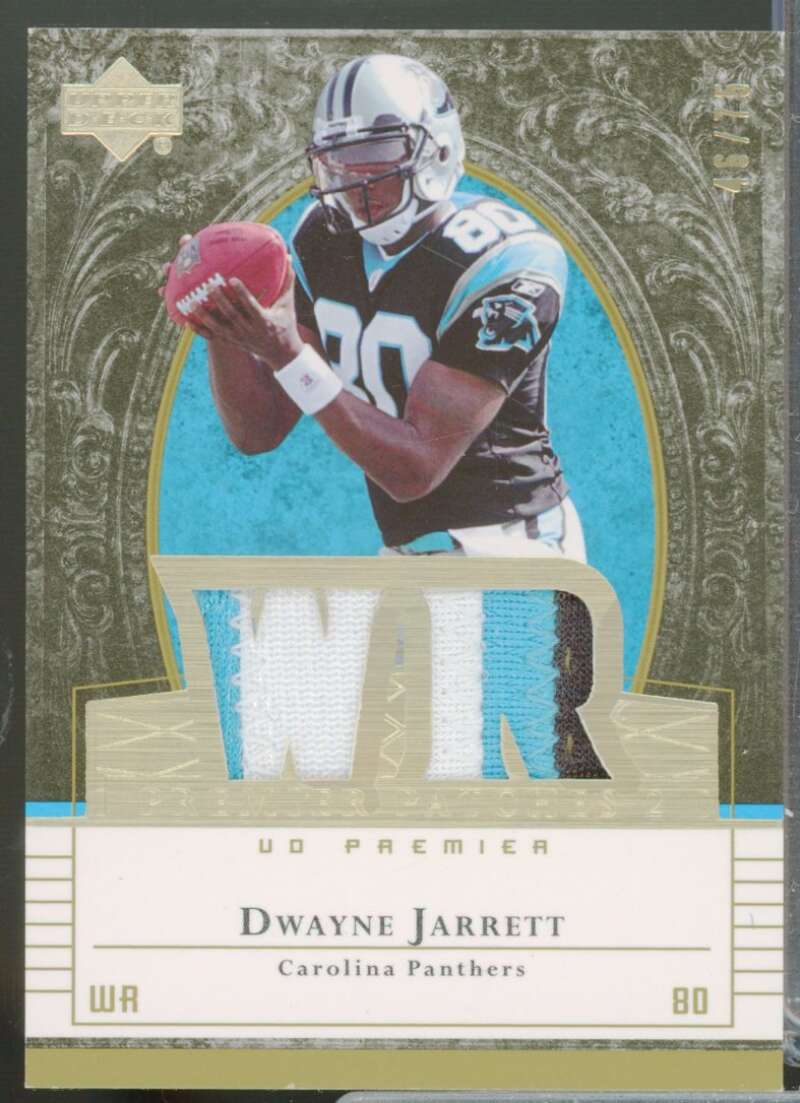 Dwayne Jarrett /75 Card 2007 Upper Deck Premier Patches Jersey Dual Gold #PP2DJ  Image 1
