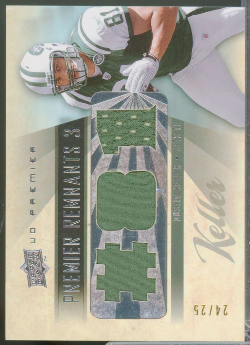 Dustin Keller /25 2008 Upper Deck Premier Remnants Triple Jersey Number #PR3DK  Image 1