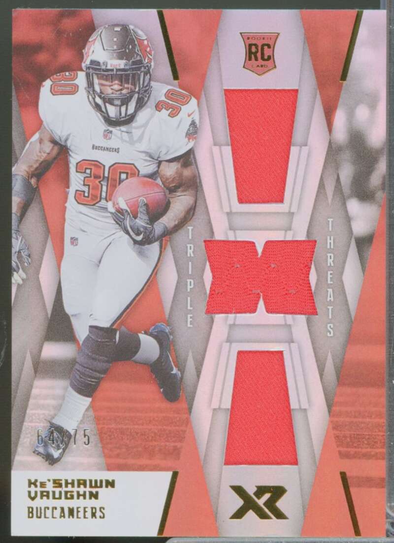 Ke'Shawn Vaughn /75 2020 Panini XR Rookie Triple Threats Jersey Materials #37  Image 1