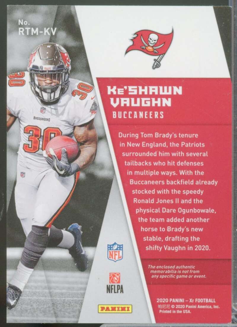 Ke'Shawn Vaughn /75 2020 Panini XR Rookie Triple Threats Jersey Materials #37  Image 2
