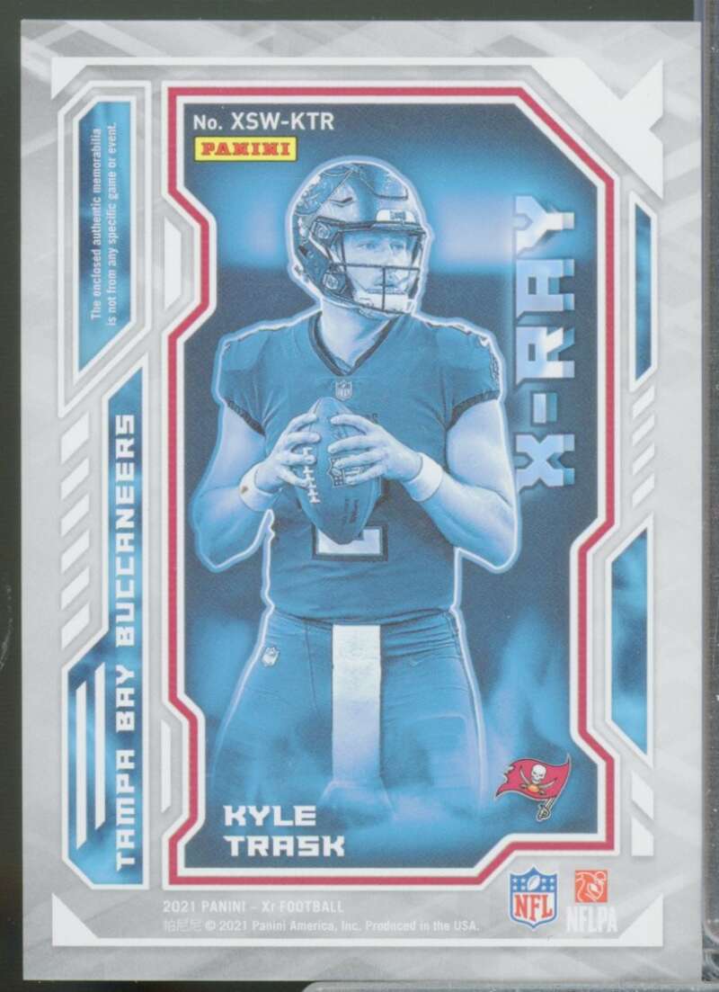 Kyle Trask /49 Card 2021 Panini XR X-Ray Jersey Swatches Blue #20  Image 2