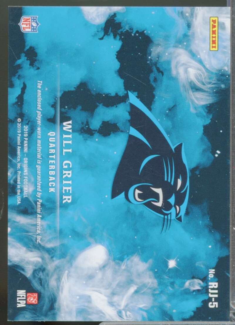Will Grier /75 Card 2019 Panini Origins Rookie Jumbo Jerseys Orange #5  Image 2