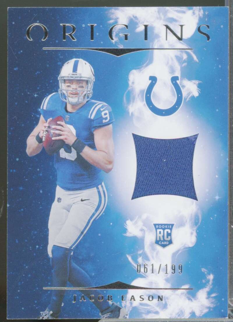 Jacob Eason Card 2020 Panini Origins Rookie Patches Jersey #10  Image 1