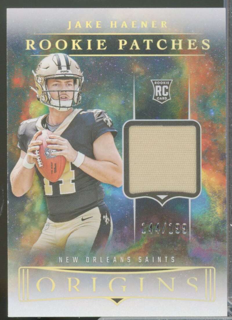 Jake Haener Card 2023 Panini Origins Rookie Patches Jersey #135  Image 1
