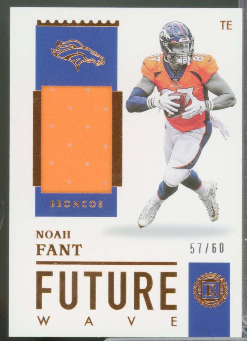 Noah Fant /60 Card 2020 Panini Encased Future Wave Jersey Materials #20  Image 1